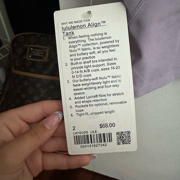 Lululemon align tank - never worn with tags. - Picture 4 of 5
